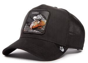 Goorin Bros. Limited Edition Snake Suede Black Mamba The Farm Trucker Hat, NWT
